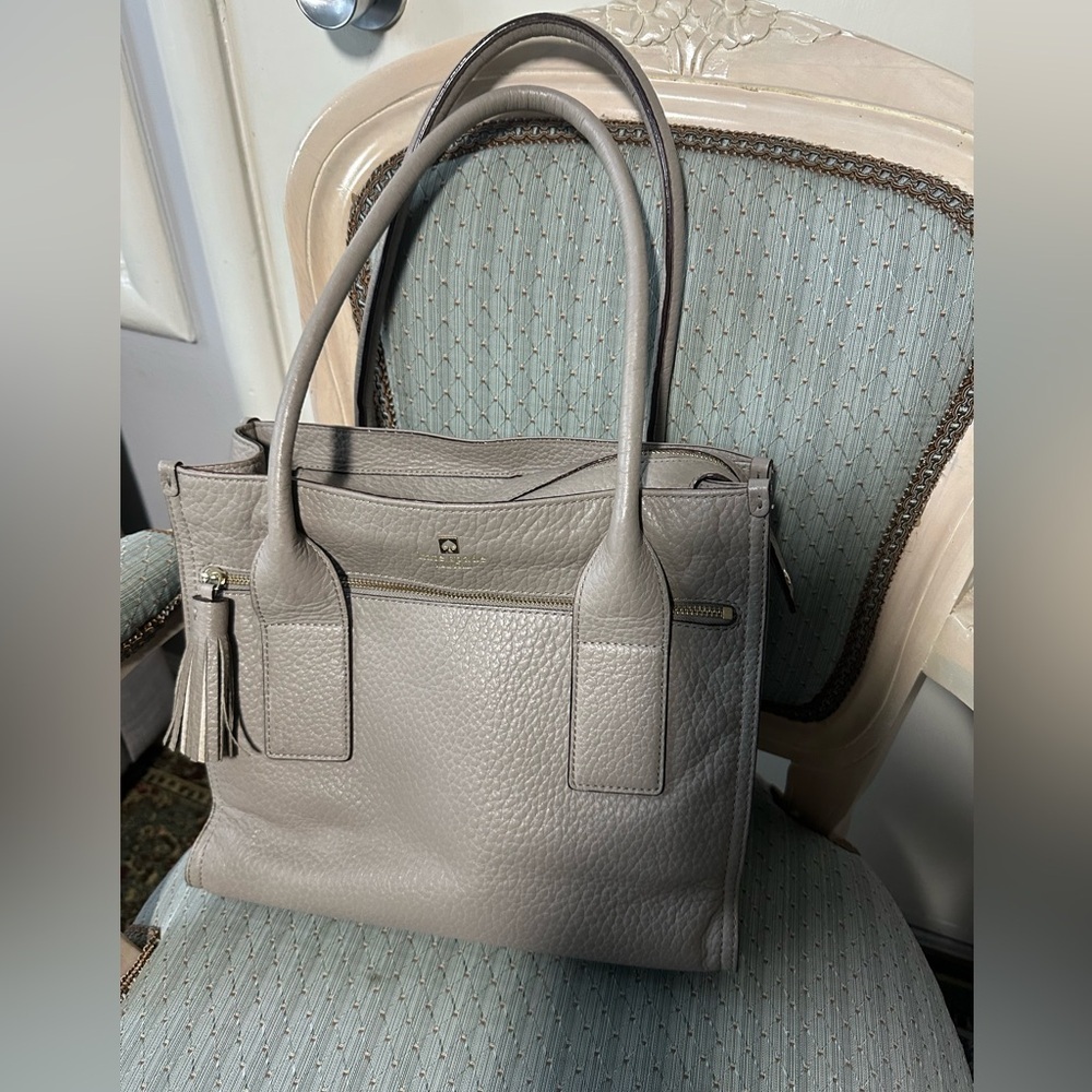 Kate Spade Taupe Leather Tote - Picture 4 of 13